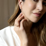 Pavé Diamond Oval Hoop