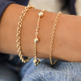Diamond-Cut Bead Bracelet