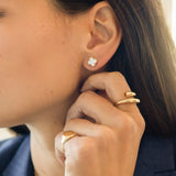 Mother-of-Pearl Clover Stud
