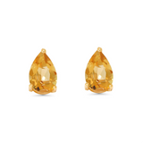 Pear-Shaped Citrine Stud