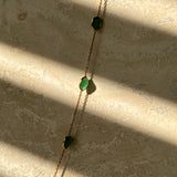 18K YG Emerald Necklace