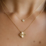 Lotus Diamond Pendant Necklace