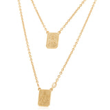 18K Yellow Gold Scapular Necklace