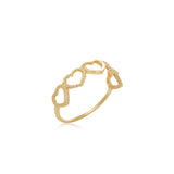 Open Heart Half Band Ring