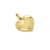 18K Yellow Gold Bold Hollow Heart Pendant