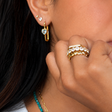LOVE SKY BLUE TOPAZ HOOPS