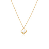 Mother-of-Pearl Clover Pendant Necklace