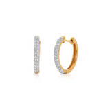 Pavé Diamond Oval Hoop