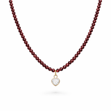 Natural Garnet Beaded Necklace