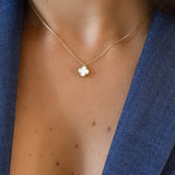 Mother-of-Pearl Clover Pendant Necklace