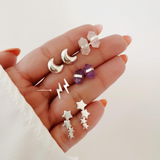 TINY LIGHTNING EARRINGS