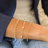 18K Solid Gold Portuguese Link Bracelet