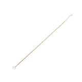 18K Solid Gold Diamond-Cut White & Rose Gold Beaded Bracelet