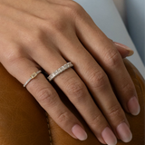 Two-Tone Emerald-Cut Diamond Pinky Ring