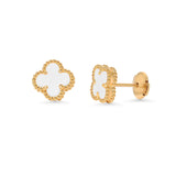 Mother-of-Pearl Clover Stud