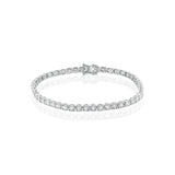 18K Solid Gold Natural Diamond Tennis Bracelet