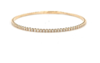 18K Solid Gold Flexi Half Diamond Bangle