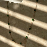 18K YG Emerald Necklace