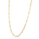 18K Yellow Gold Italian Link Chain Necklace