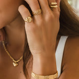 Oval Pinky Engraved Ring