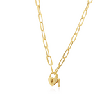Heart Lock Link Necklace