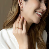 Pavé Diamond Oval Hoop