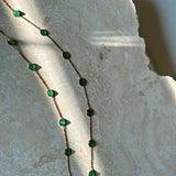 18K YG Emerald Necklace