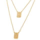 18K Yellow Gold Scapular Necklace OK