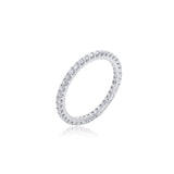 18K Solid White Gold Full Eternity Diamond Ring