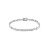 18K Solid Gold Natural Diamond Tennis Bracelet