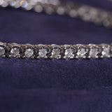 18K Solid Gold Natural Diamond Tennis Bracelet