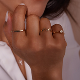 18K Solid Yellow Gold ZigZag Ring