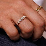 18k Solid Yellow Gold Chain Ring