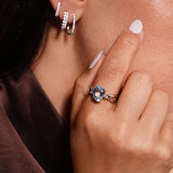 18K Solid Gold Mini Huggie Hoop Earrings with Natural Diamonds