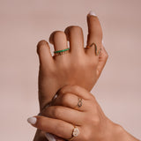 18K Solid Yellow Gold Organic Wave Ring